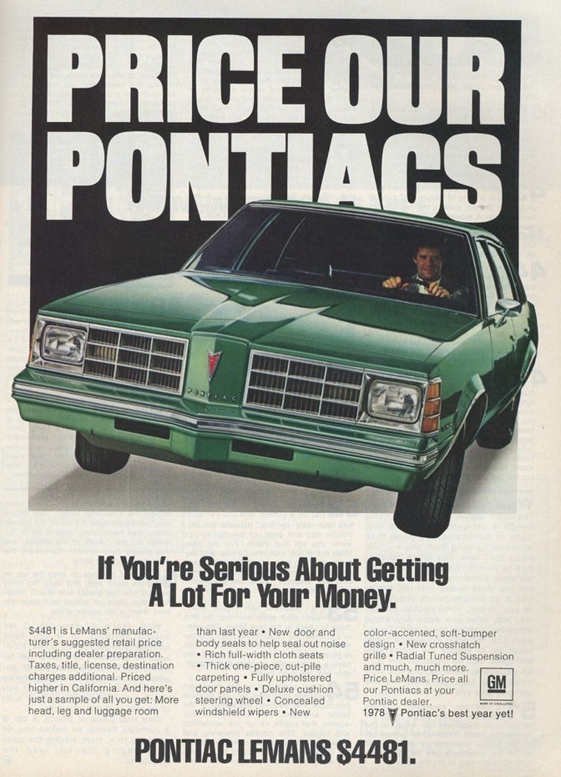 1978 Pontiac Auto Advertising